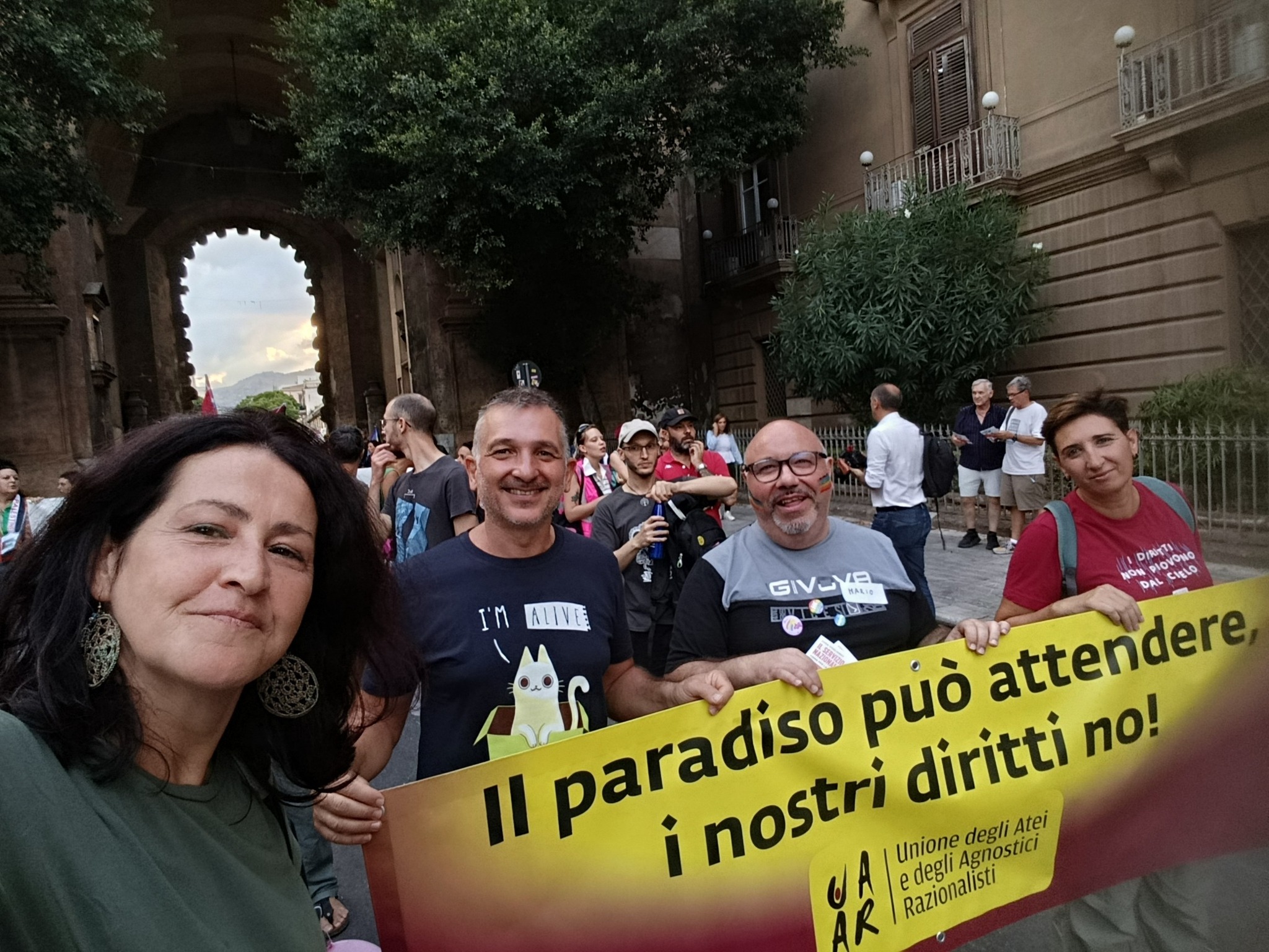 Maria Angela Fatta e altri soci Uaar al corteo Disability Pride di Palermo